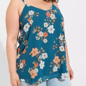 Torrid Sophie Floral Chiffon Swing Cami - Size 2